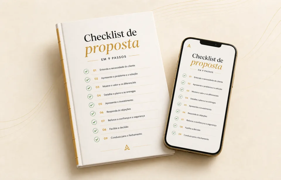 Mockup do Checklist de proposta em nove passos